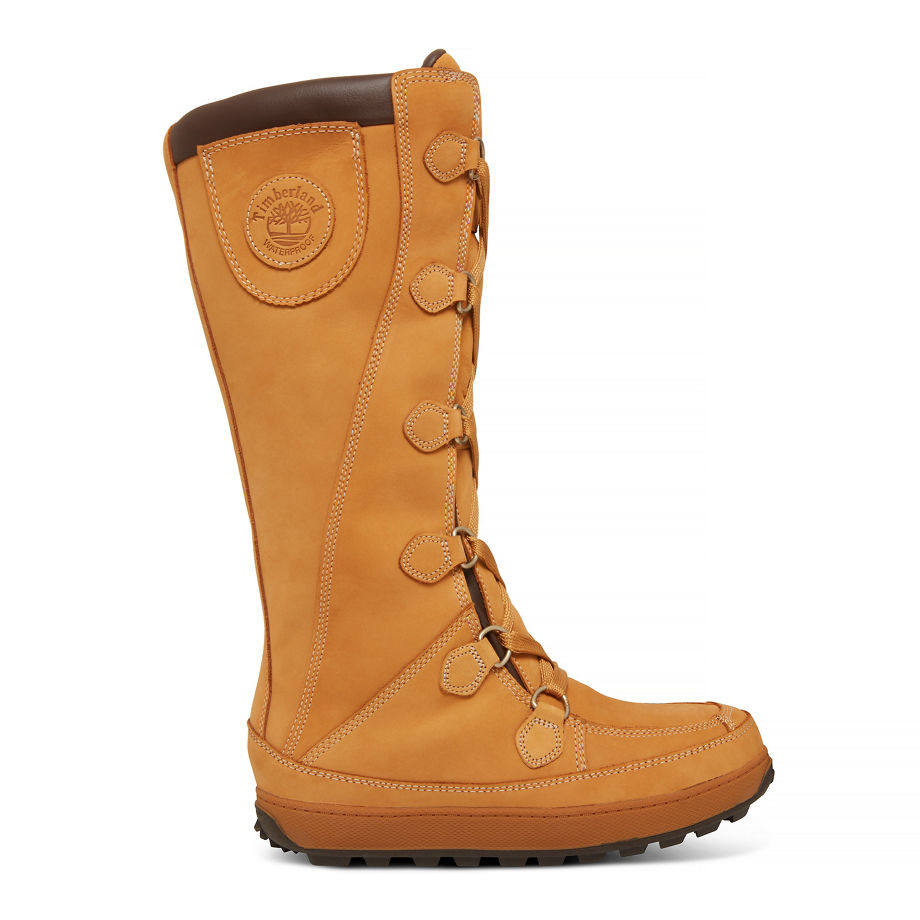 Timberland Women's Mukluk Boot Yellow Boot Wheat Nubuck