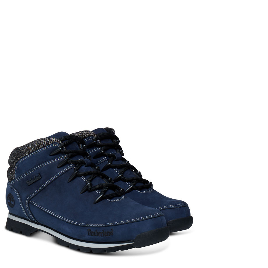 Timberland Men's Euro Sprint Hiker Mid Boot Navy Navy Naturebuck Nubuck