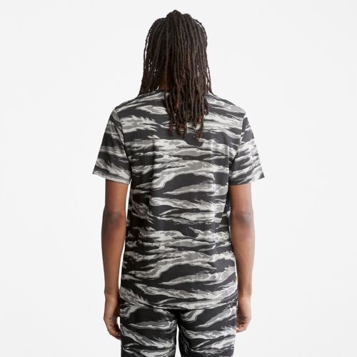 Timberland Men's White Tiger Camo-Print T-Shirt