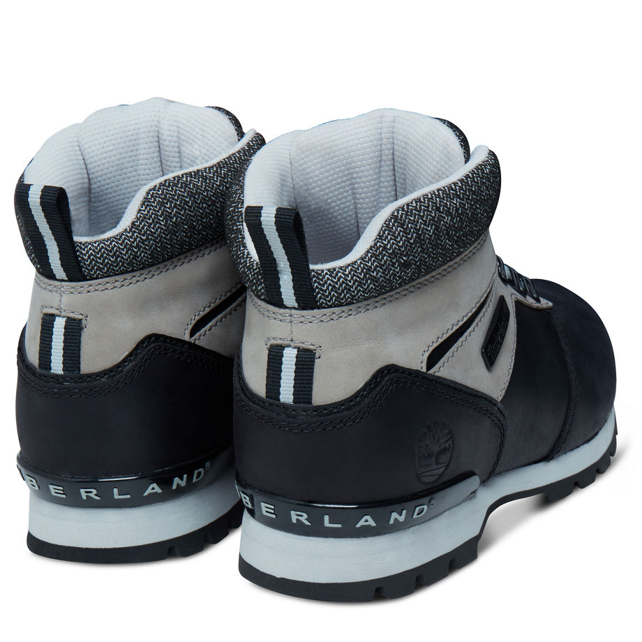 Timberland Men's Splitrock Mid Boot Black Black Connection Full Grain