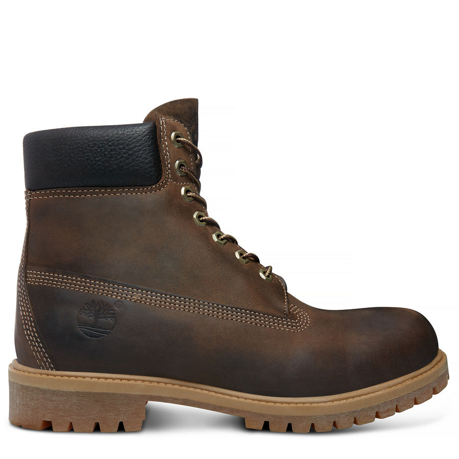 Timberland Men's Heritage Classic 6-Inch Boot Brown Brown Burnished Full Grain