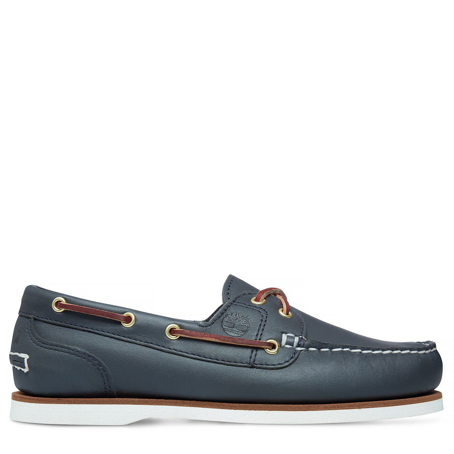 Timberland Women's Classic 2 Eye Boat Shoe Navy Navy Smooth