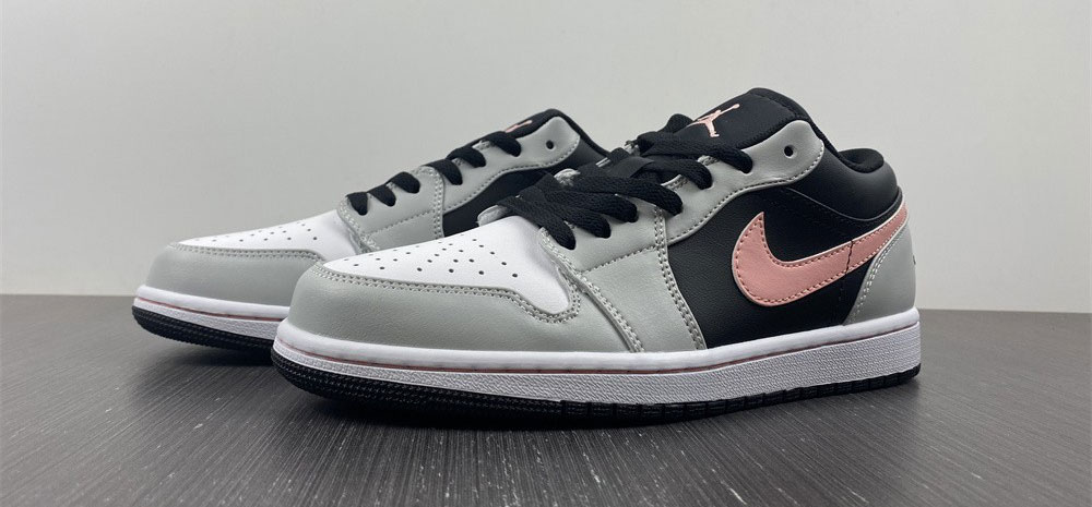 Jordan 1 Low Black Grey Pink