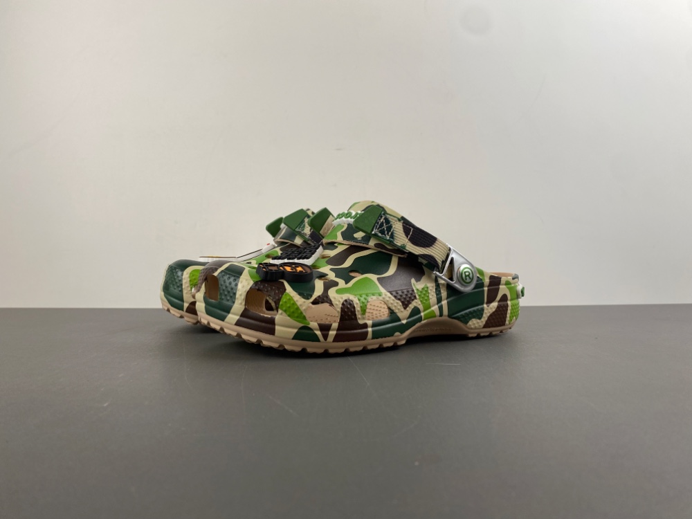 Crocs Classic Clog A Bathing Ape ABC Camo Green