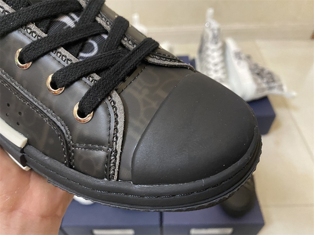 Dior B23 Low Top Canvas Oblique Black