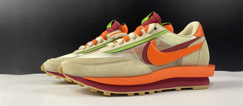 Nike LDWaffle CLOT sacai Net Orange Blaze