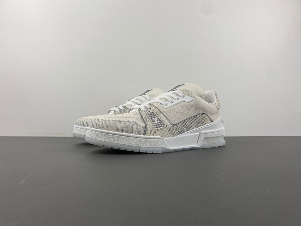 PK Batch Louis Vuitton LV trainer White Grey