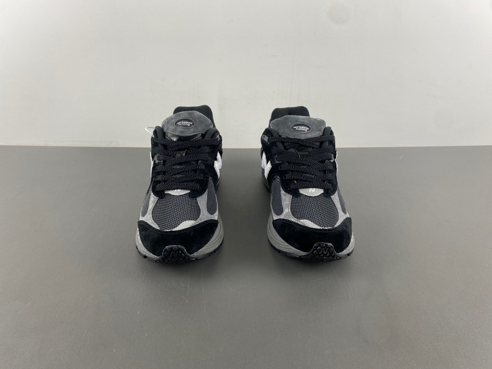 New Balance 2002R Black Dark Grey White