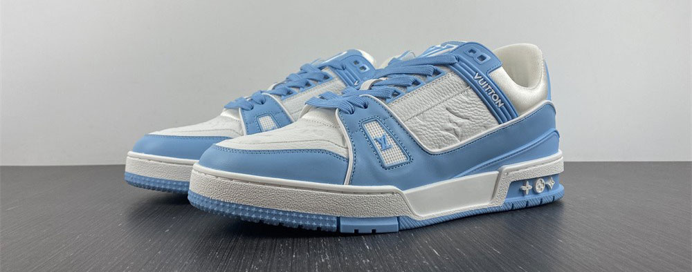Louis Vuitton Trainer Low White Sky Blue