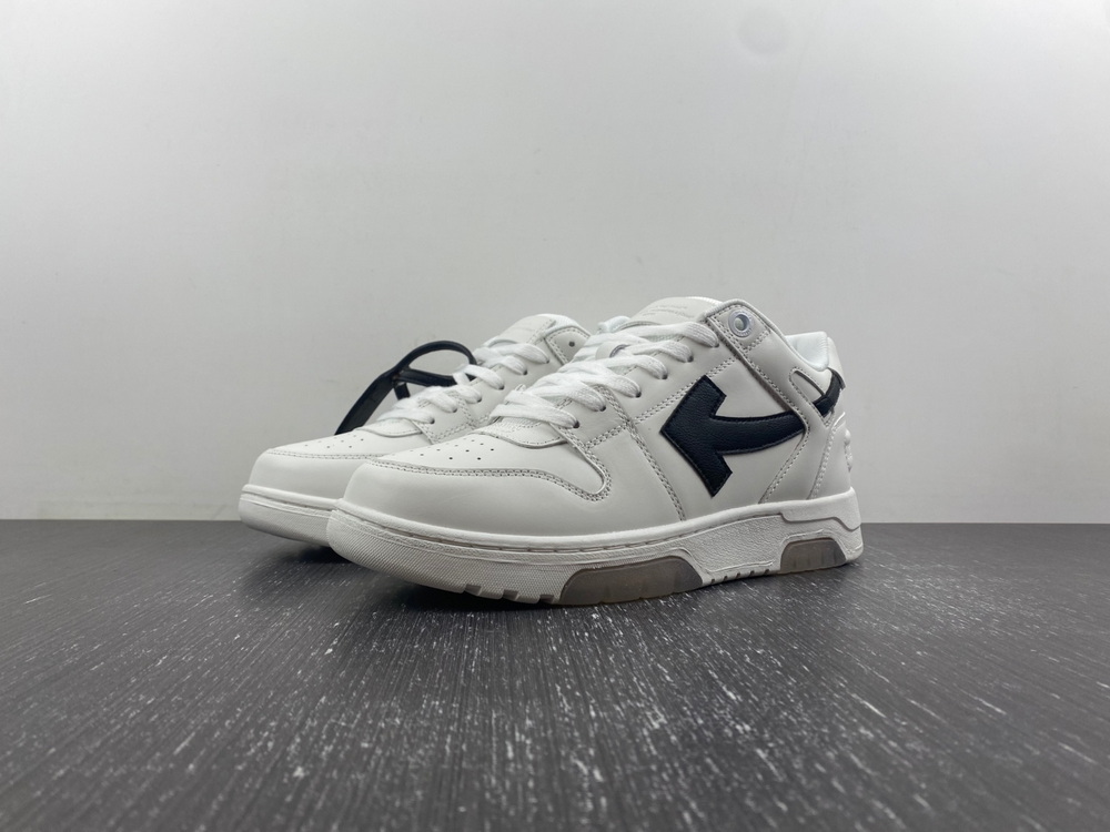 OFF-WHITE Out Of Office OOO Low Tops White Black Gum