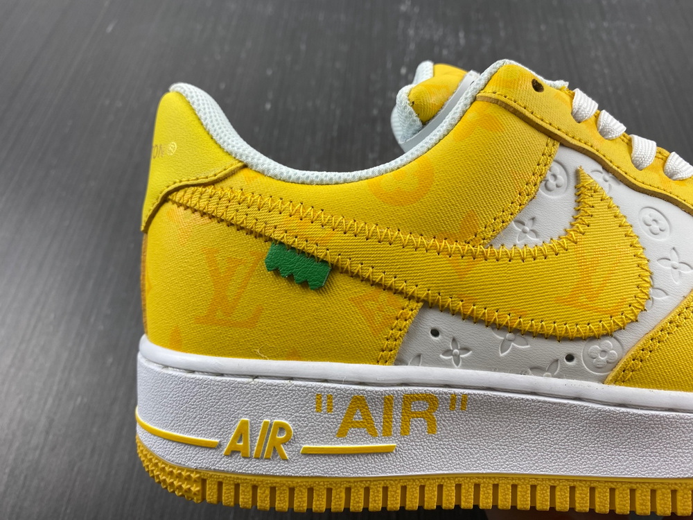 Louis Vuitton Nike Air Force 1 Low By Virgil Abloh White Yellow US 14=48