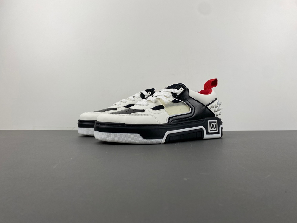 Christian Louboutin Black White Red Leather