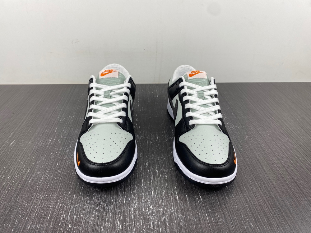 Nike Dunk Low Grey Black Orange Mini Swoosh