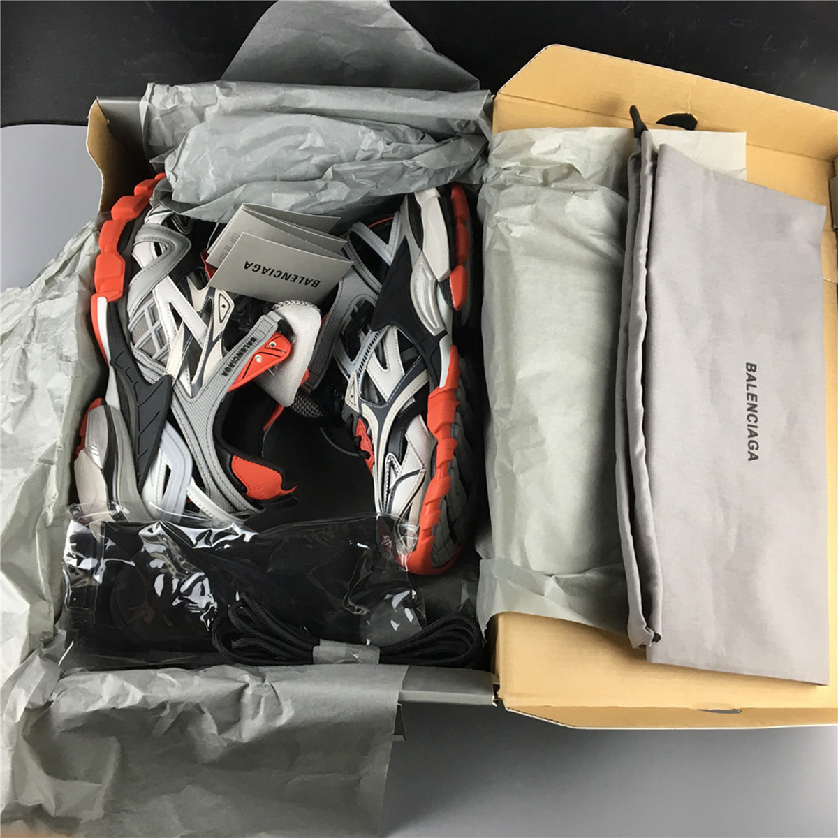 Balenciaga Track. 4.0 Grey Black Red