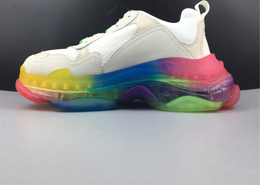Balenciaga Colorful Triple S Clear Sole Sneakers