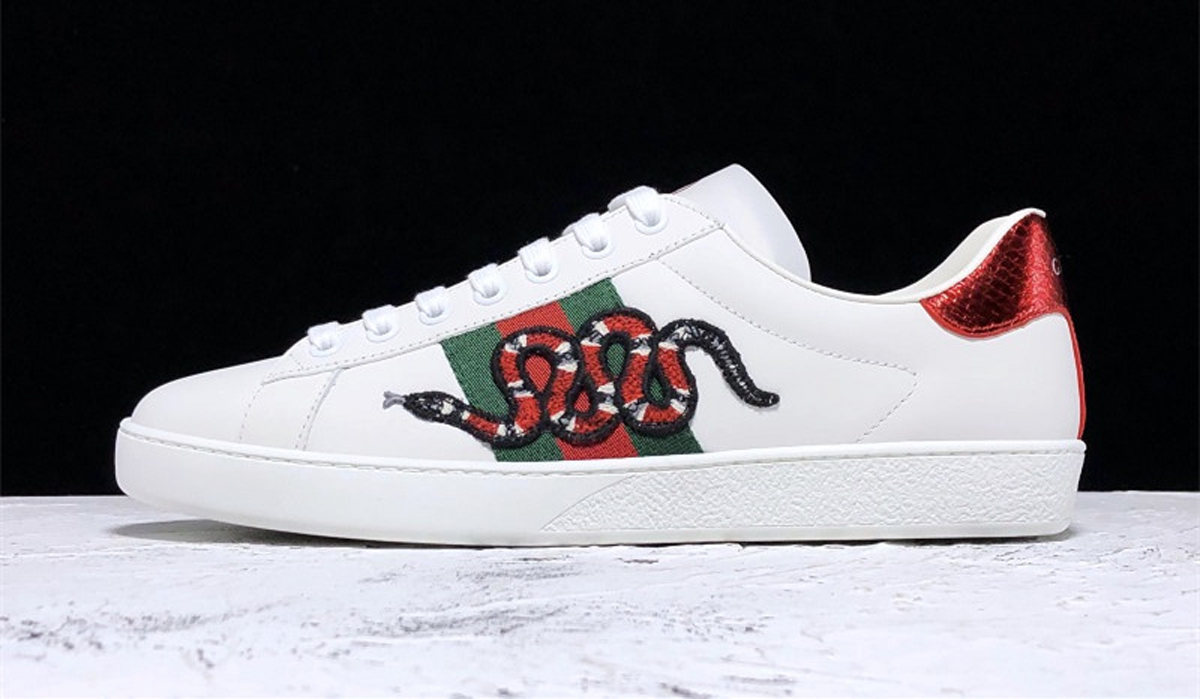 Gucci Ace Embroidered Snake