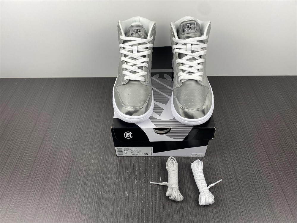 Nike Dunk High CLOT Metallic Silver