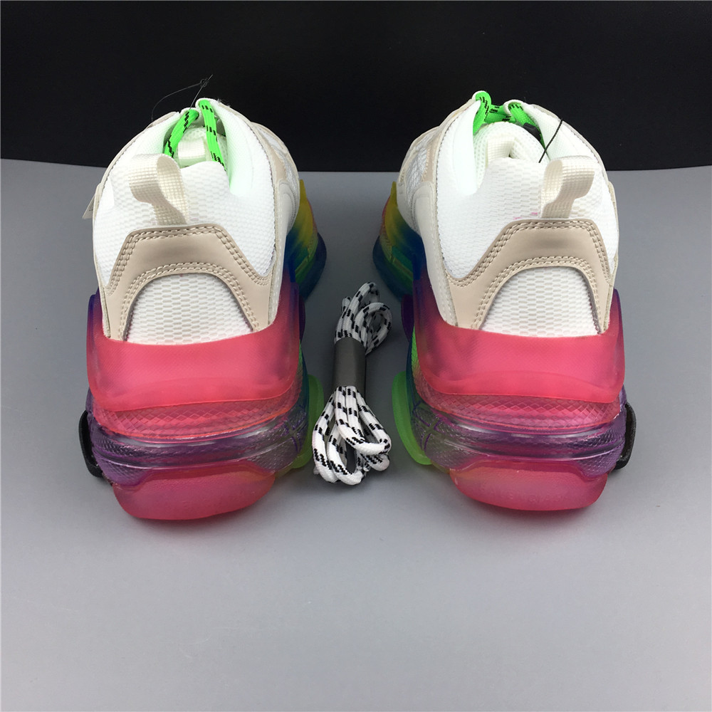 Balenciaga Colorful Triple S Clear Sole Sneakers
