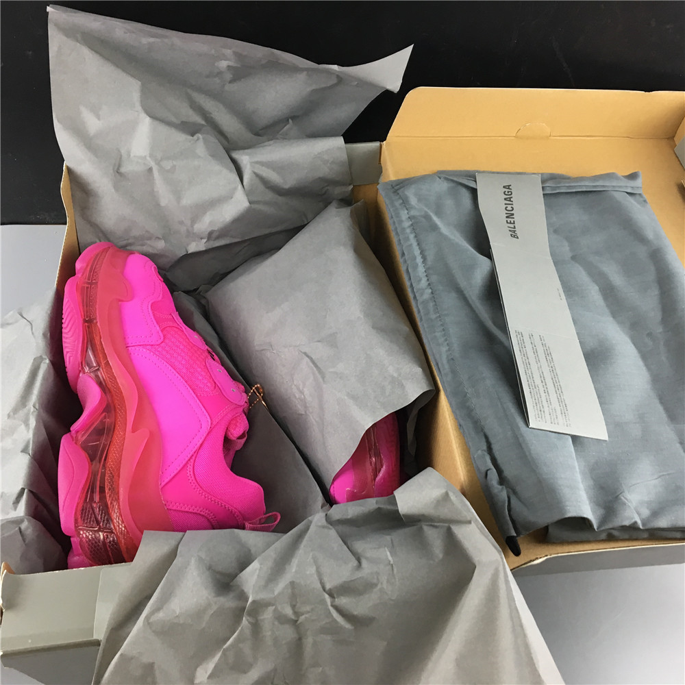 BALENCIAGA Triple S clear sole Pink