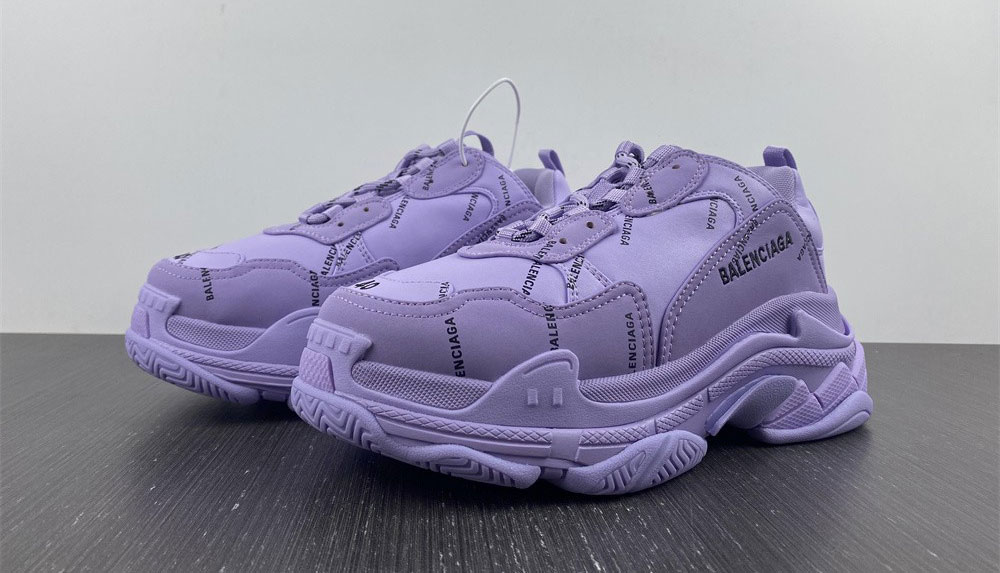 Balenciaga Triple S Purple Sneakers