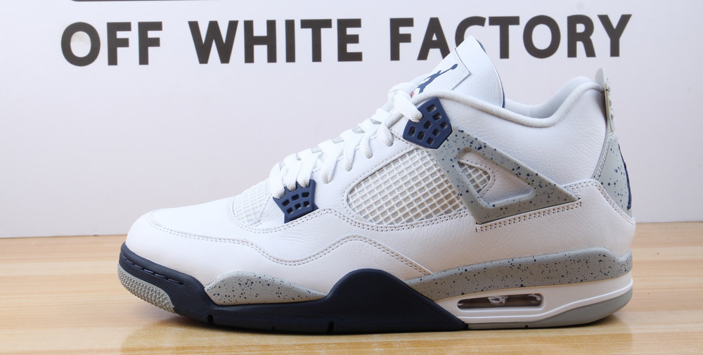 Air Jordan 4 Retro White Midnight Navy AJ4 Biggest 14