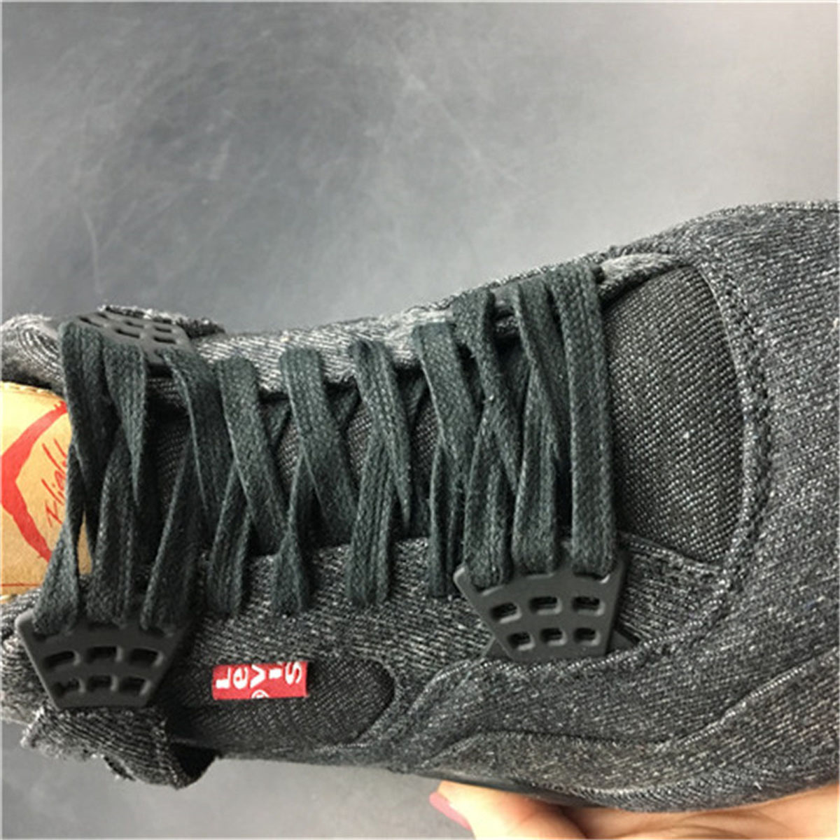 Air Jordan 4 Retro Levis Black (Levis Tag) Biggest