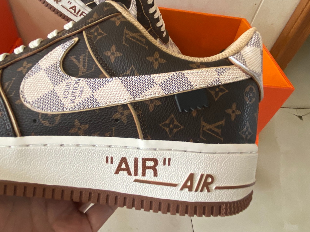 Nike Air Force 1 Low Louis Vuitton Monogram Brown Damier Azur