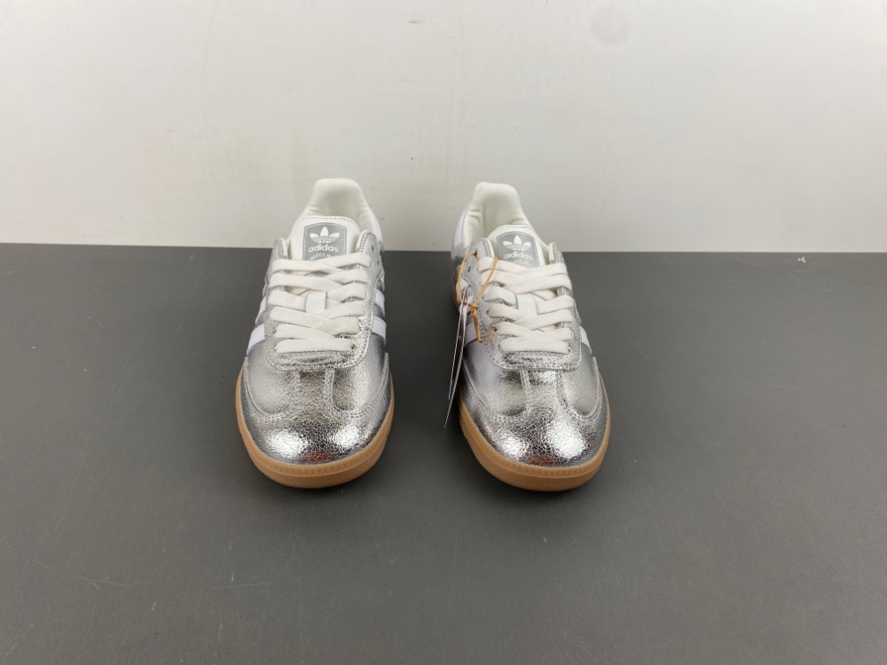 adidas Samba OG Silver Metallic Cracked Leather (W)