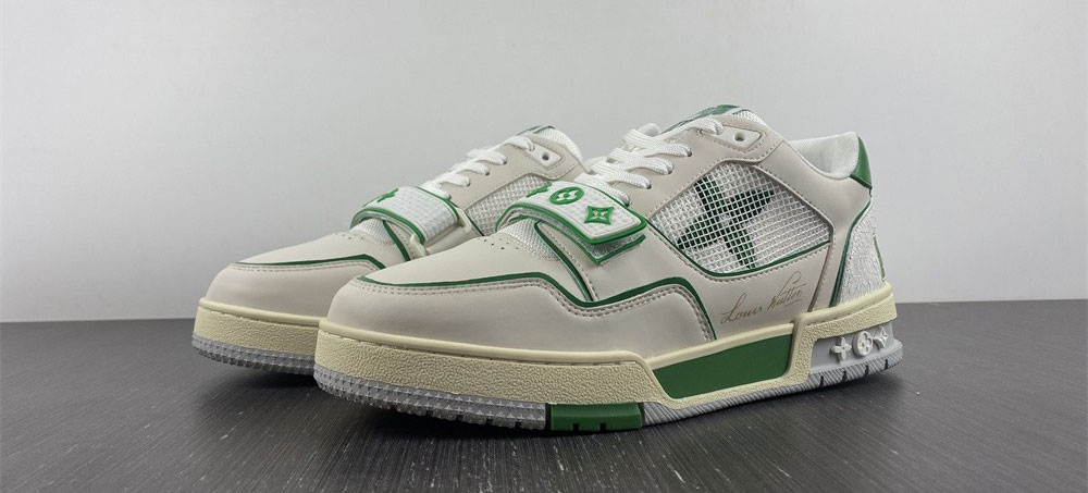 Louis Vuitton Trainer Green Mesh