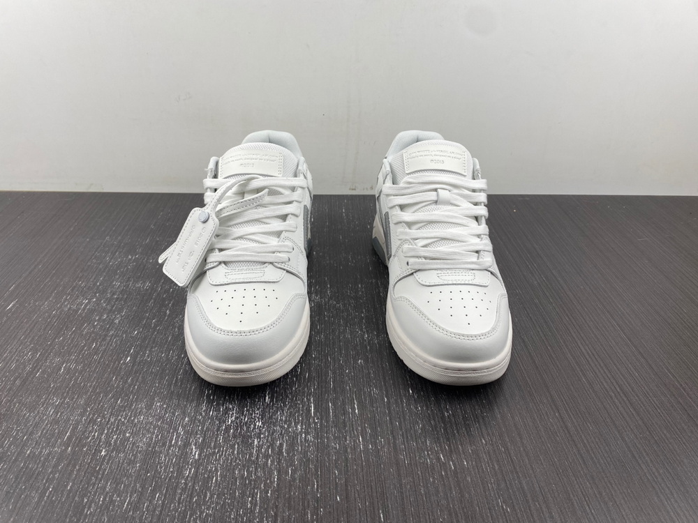 OFF-WHITE Out Of Office OOO Low Tops White Silver