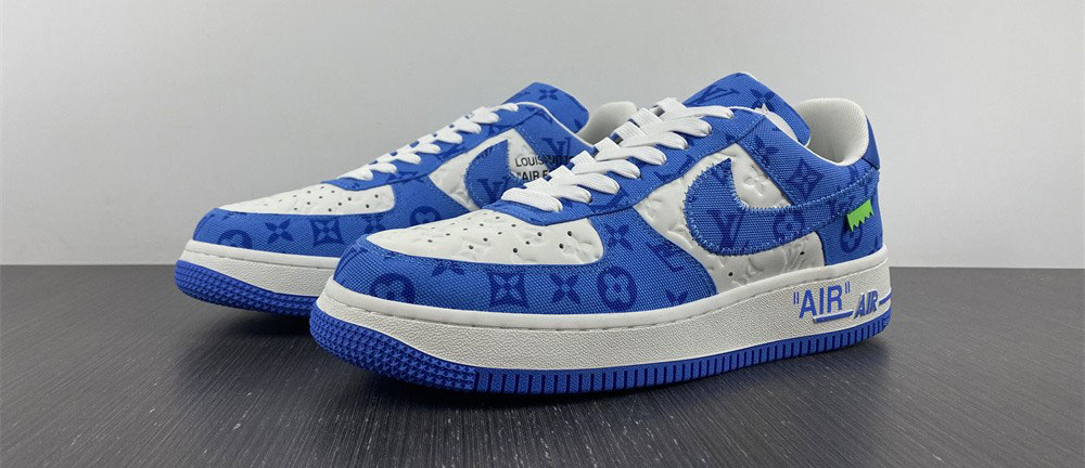 Louis Vuitton Nike Air Force 1 Low By Virgil Abloh White Royal