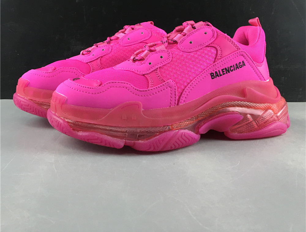 BALENCIAGA Triple S clear sole Pink