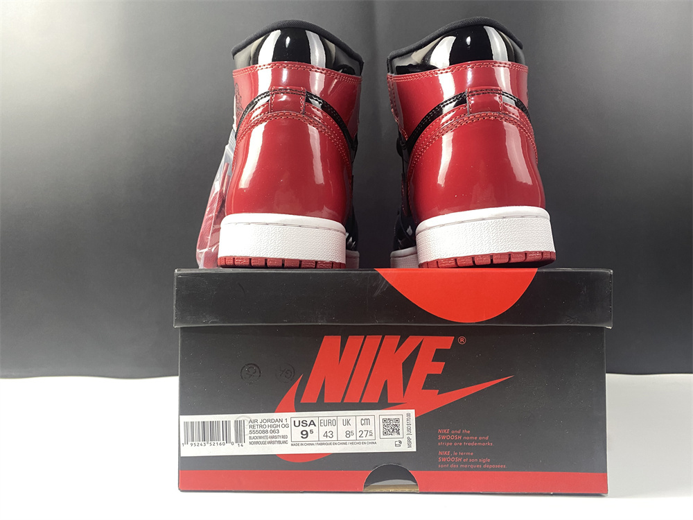 GD batch Air Jordan 1 High OG Bred Patent AJ1 Biggest 14