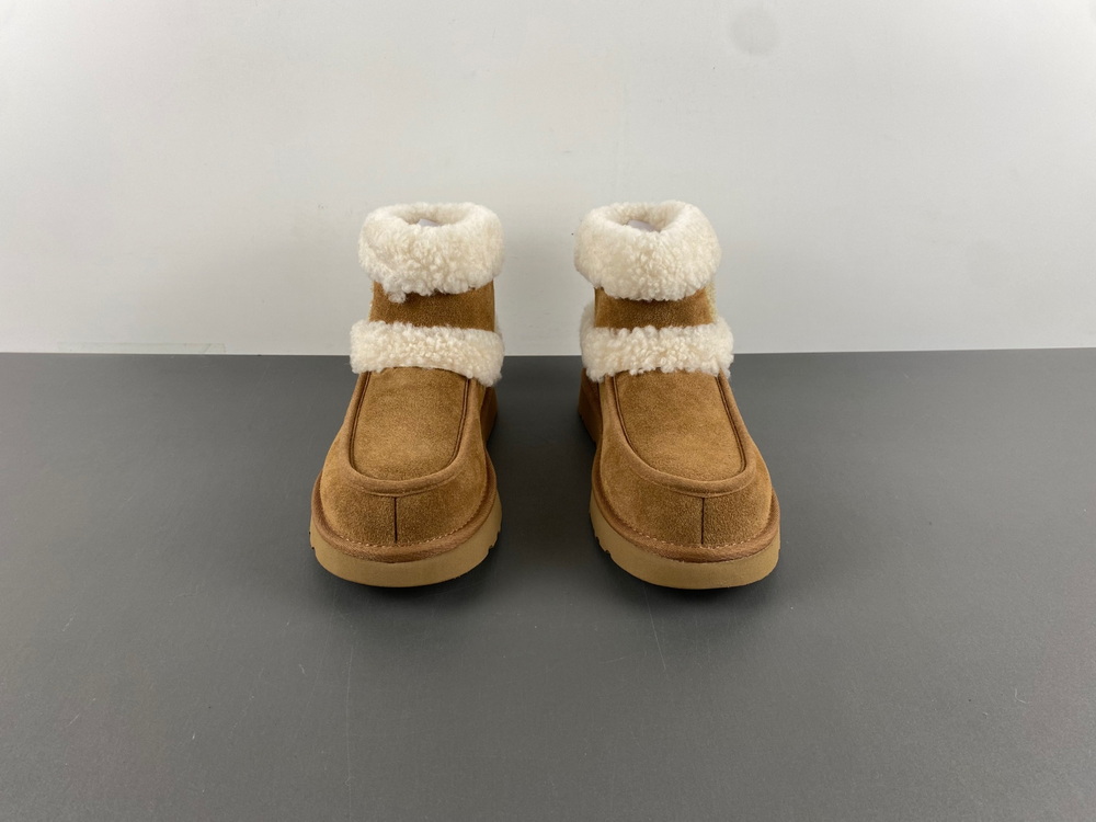UGG Ultra Mini Fluff Boots Chestnut/Black(W)
