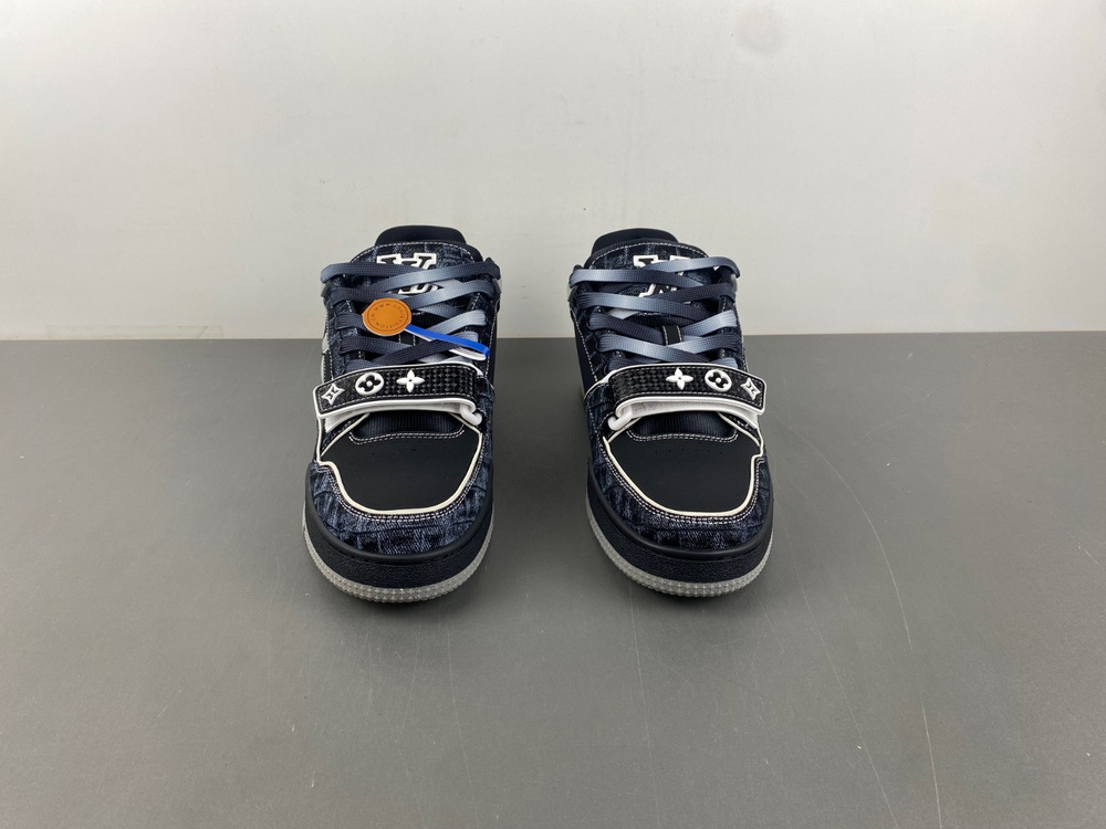 X2 Batch Louis Vuitton LV trainer Dark Blue Gray