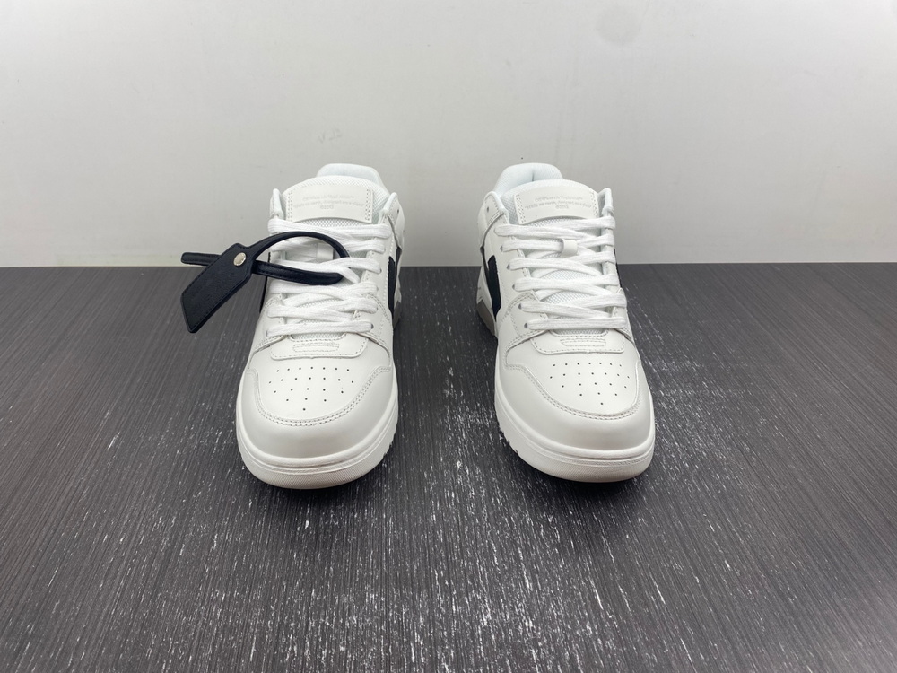 OFF-WHITE Out Of Office OOO Low Tops White Black Gum