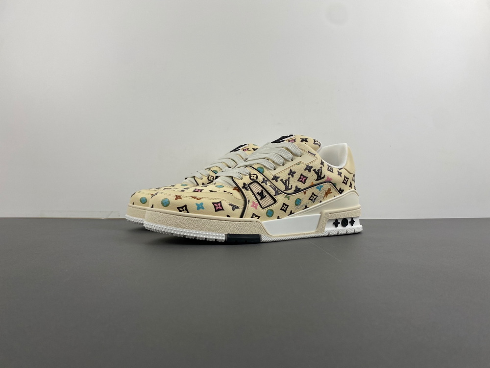 PK Batch Louis Vuitton LV trainer Cream Chocolate
