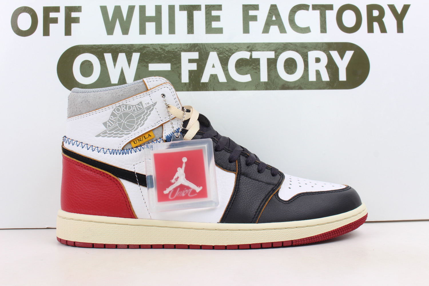 @OWF Air Jordan 1 Union Los Angeles Black Toe AJ1 Biggest 14
