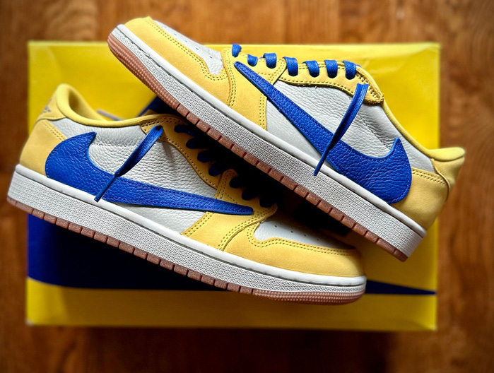 LJR batch Jordan 1 Retro Low OG SP Travis Scott Canary (W) men size
