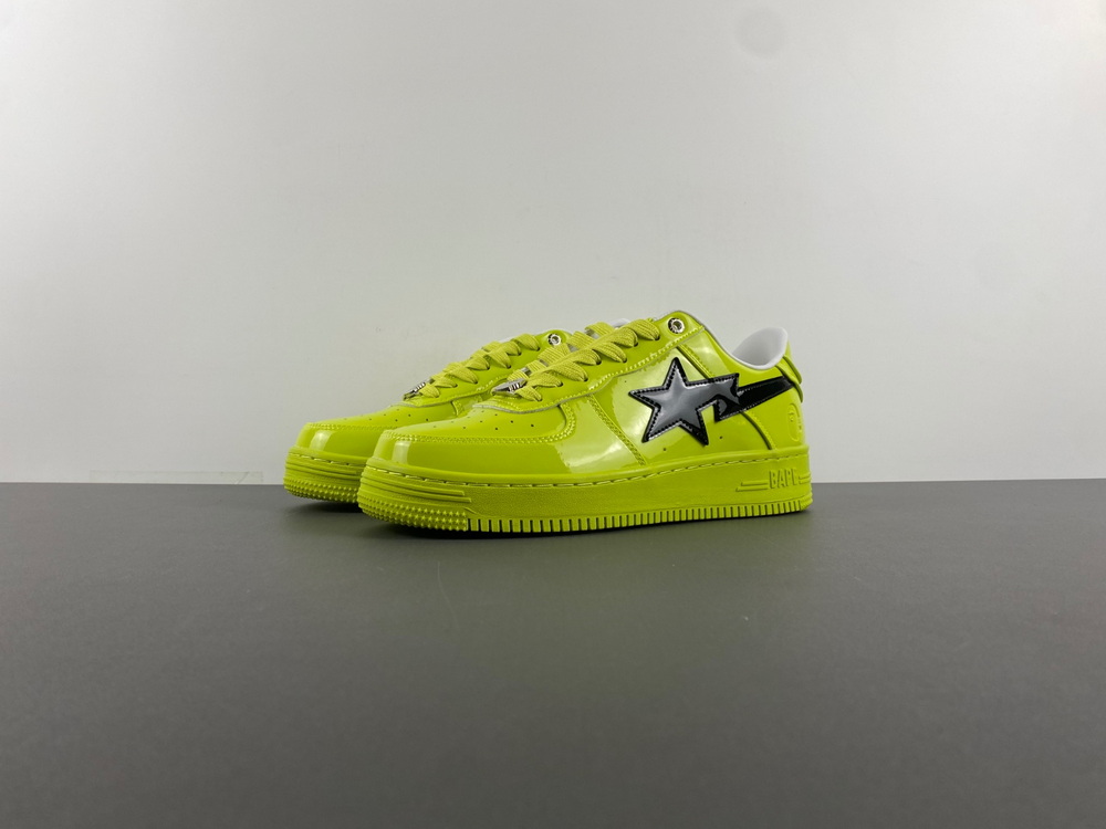 A Bathing Ape Bape Sta #2 Yellow Patent