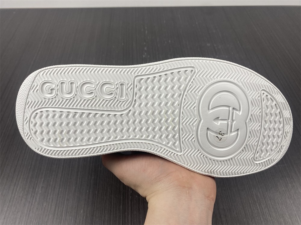 Gucci Jive Monogrammed Canvas and Leather Sneakers White