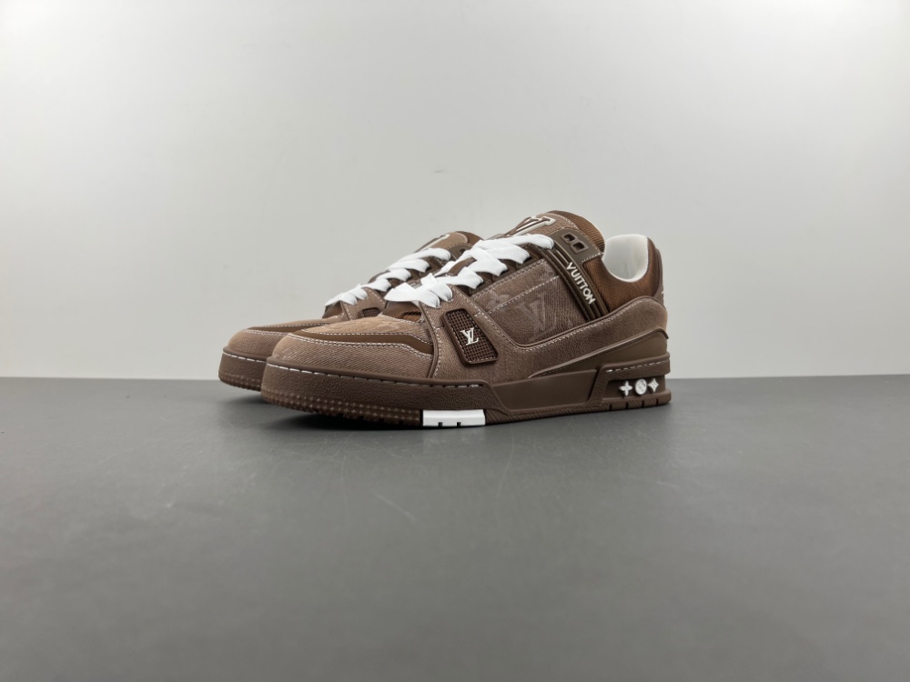 X2 Batch Louis Vuitton LV trainer Coffee White