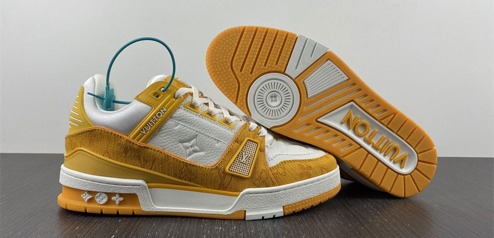 Louis Vuitton Trainer Yellow White Monogram