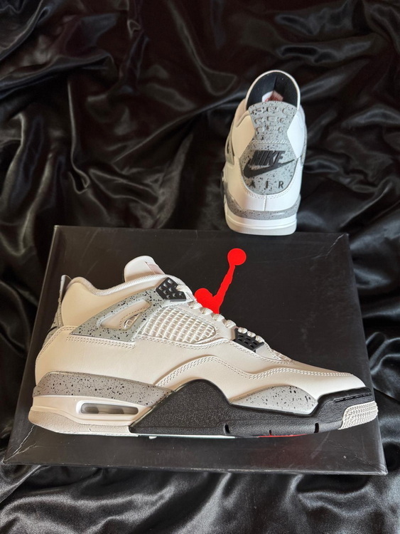 LJR batch Air Jordan 4 Retro White Cement (2025) AJ4 Biggest 14