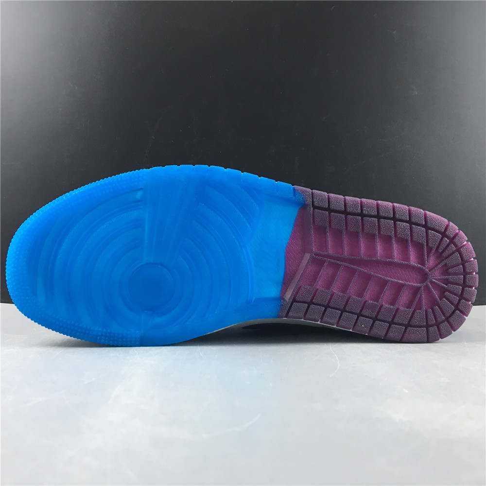 Air Jordan 1 Mid White Blue Purple