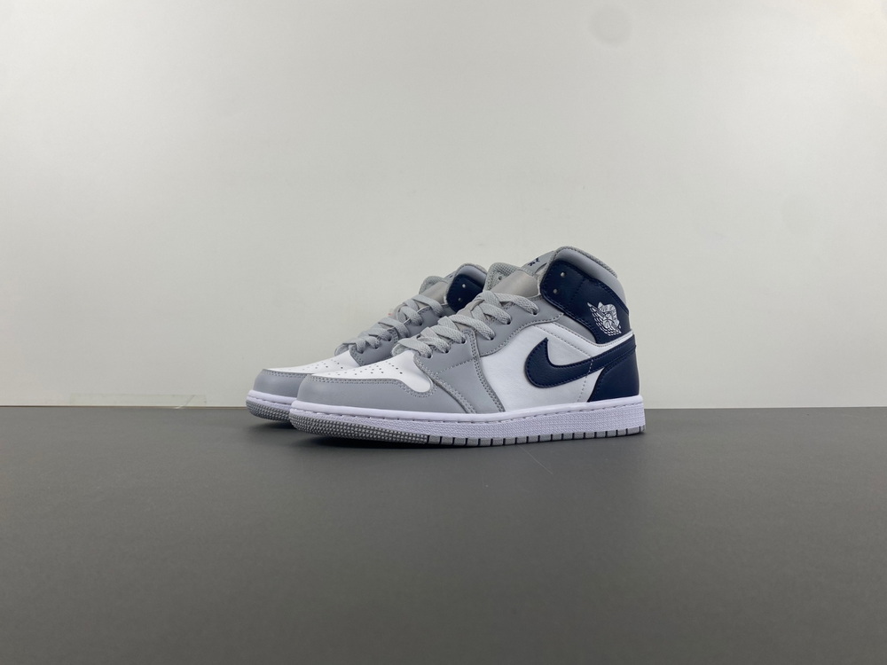 Jordan 1 Mid Wolf Grey Midnight Navy