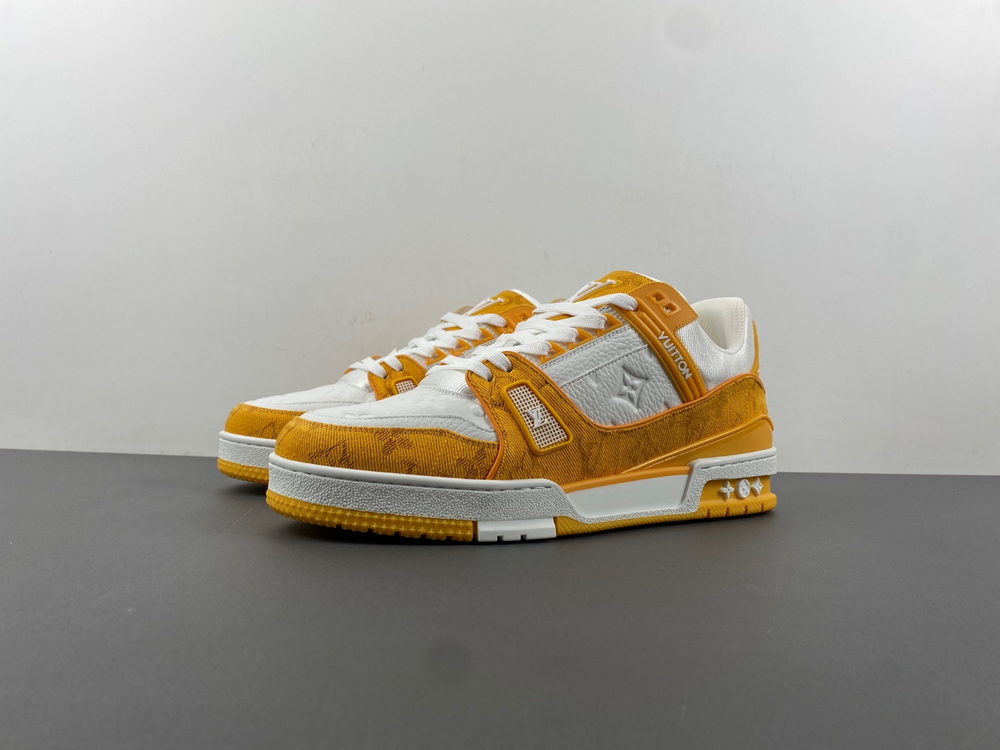 PK Batch Louis Vuitton LV trainer White Yellow US13=47