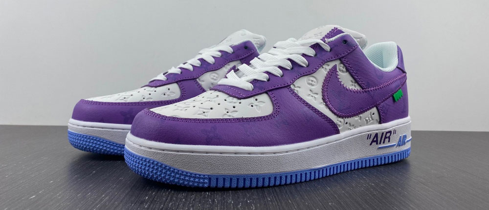 Louis Vuitton Nike Air Force 1 Low By Virgil Abloh White Purple