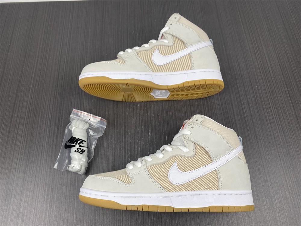 Nike SB Dunk High Pro ISO Orange Label Unbleached Natural
