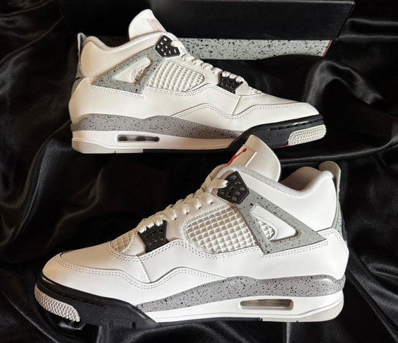 LJR batch Air Jordan 4 Retro White Cement (2025) AJ4 Biggest 14